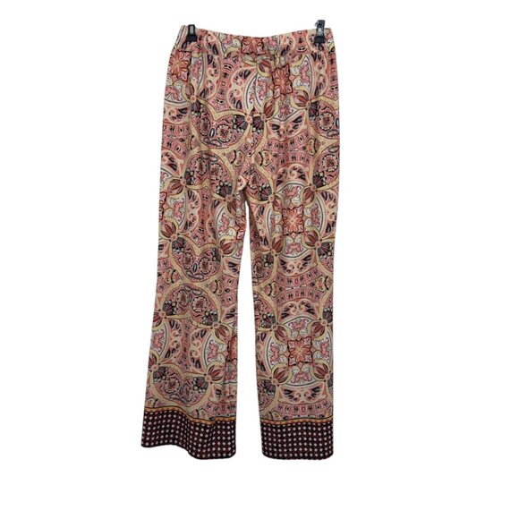 New Directions Womens Multicolor Print Wide Leg Pants SZ L Polyester/Spandex - Picture 12 of 12